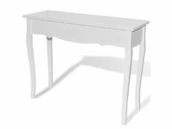 Coiffeuse Table Maquillage Chambre Salon Meuble D'entrée 100 X 35 Cm Blanc 1402007