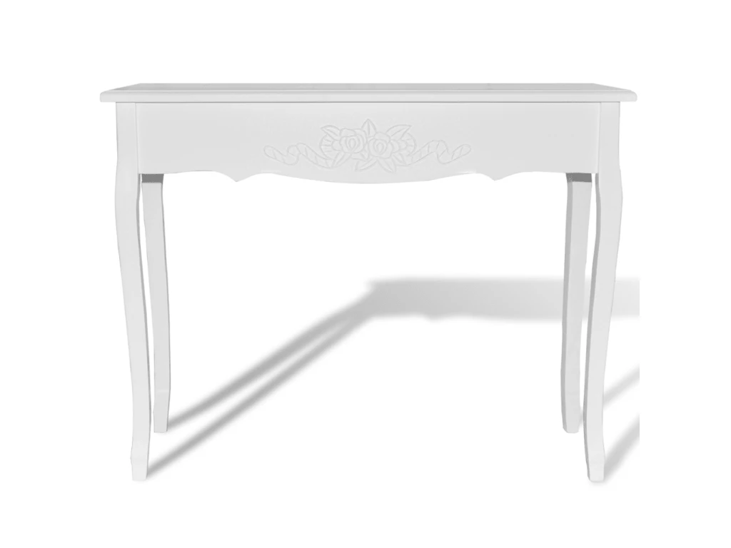 Coiffeuse Table Maquillage Chambre Salon Meuble D'entrée 100 X 35 Cm Blanc 1402007 2 Coiffeuse Table Maquillage Chambre Salon Meuble D'entrée 100 X 35 Cm Blanc 1402007 – Image 2