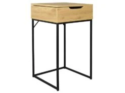 Coiffeuse Bois Et Métal Abbott - Naturel -Fren Soldes Boutique meuble coiffeuse 9223145