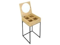 Coiffeuse Bois Et Métal Abbott - Naturel -Fren Soldes Boutique meuble coiffeuse 9223149