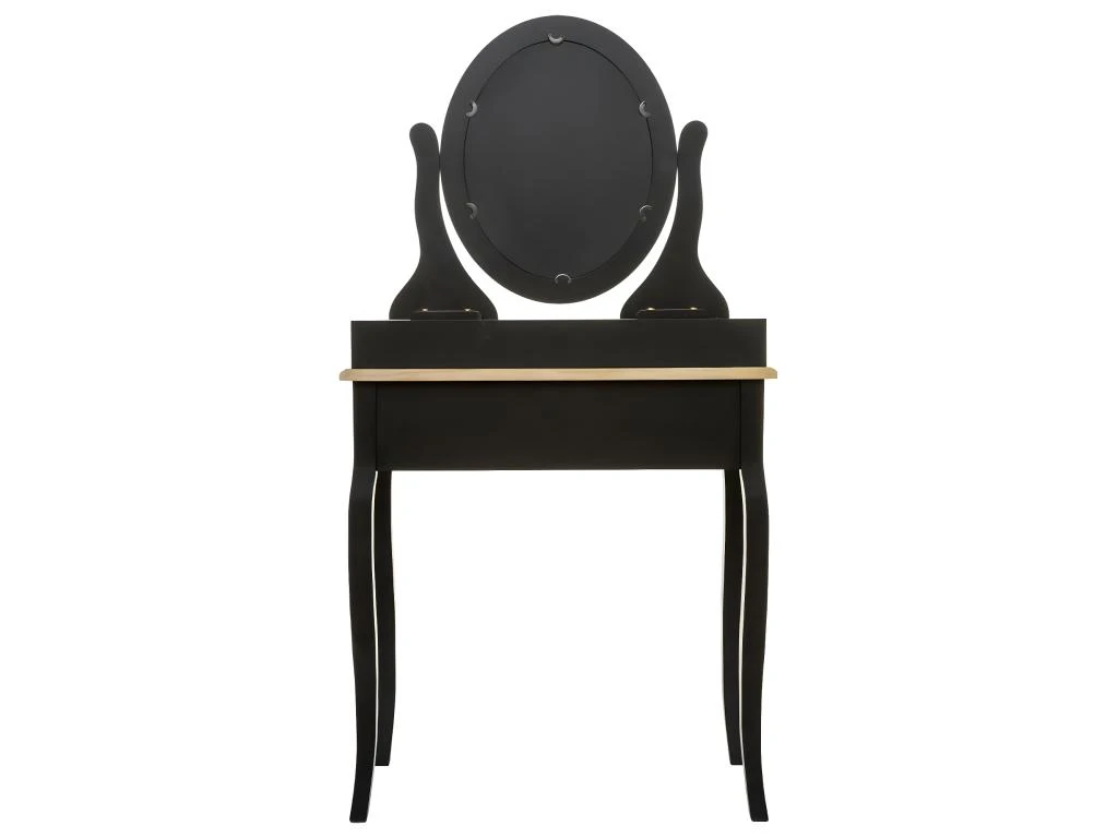 Meuble Coiffeuse En Bois Noir Et Naturel 4 Meuble Coiffeuse En Bois Noir Et Naturel – Image 4