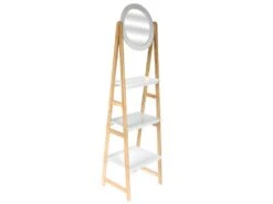 CHRISSY - Coiffeuse 3 Plateaux Avec Miroir Pivotant