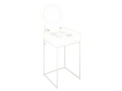 AARON - Coiffeuse Blanche Avec Miroir Intégré