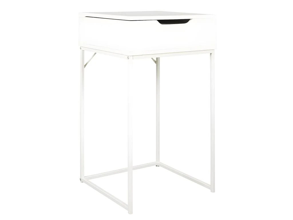 AARON - Coiffeuse Blanche Avec Miroir Intégré 3 AARON - Coiffeuse Blanche Avec Miroir Intégré – Image 3