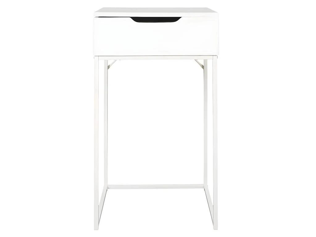 AARON - Coiffeuse Blanche Avec Miroir Intégré 4 AARON - Coiffeuse Blanche Avec Miroir Intégré – Image 4