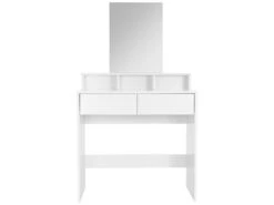 Coiffeuse Avec Miroir Tiroirs MDF Blanc 80x40x140 Cm ML-DESIGN 7 Coiffeuse Avec Miroir Tiroirs MDF Blanc 80x40x140 Cm ML-DESIGN -Fren Soldes Boutique meuble coiffeuse 9868615