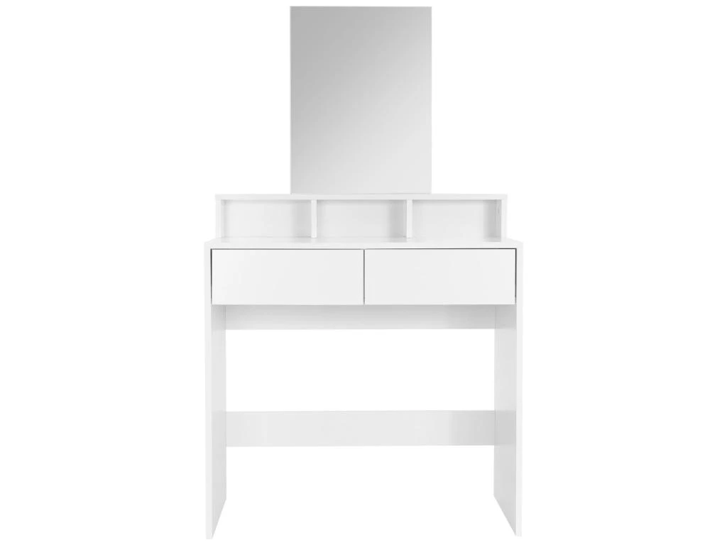 Coiffeuse Avec Miroir Tiroirs MDF Blanc 80x40x140 Cm ML-DESIGN 3 Coiffeuse Avec Miroir Tiroirs MDF Blanc 80x40x140 Cm ML-DESIGN – Image 3