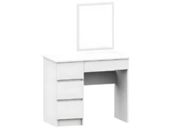 TILLY - Coiffeuse Style Moderne Chambre à Coucher - 142x90x50 - 4 Tiroirs - Bureau