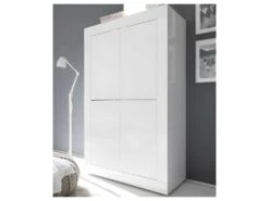 Vaisselier 4 Portes Blanc Laqué Brillant - MATERA