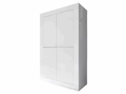 Vaisselier 4 Portes Blanc Laqué Brillant - MATERA -Fren Soldes Boutique meuble de cuisine 17634683