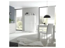 Vaisselier 4 Portes Blanc Laqué Brillant - MATERA -Fren Soldes Boutique meuble de cuisine 17634685