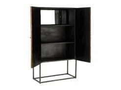 Vaisselier 2 Portes Bois/Métal - ROTTERDAM N°2 -Fren Soldes Boutique meuble de cuisine 17788307