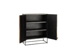 Vaisselier 2 Portes Bois/Métal - ROTTERDAM N°1 -Fren Soldes Boutique meuble de cuisine 17788319