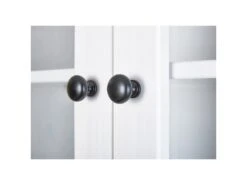 Vaisselier Bois Massif 5 Portes "Takao" 131cm Blanc -Fren Soldes Boutique meuble de cuisine 19161839