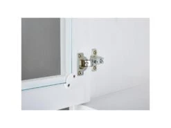 Vaisselier Bois Massif 5 Portes "Takao" 131cm Blanc -Fren Soldes Boutique meuble de cuisine 19161843