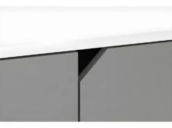 Vaisselier Design AOMORI 2 Tiroirs, 4 Portes, Coloris Blanc Et Gris Mat -Fren Soldes Boutique meuble de cuisine 9543809