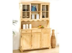 STAN - Buffet Vaisselier 5 Portes 3 Tiroirs Bois Massif -Fren Soldes Boutique meuble de cuisine 9544767