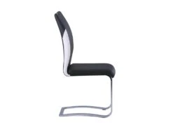 Ensemble Table + 4 Chaises - Coloris : Noir Et Blanc - WINCH -Fren Soldes Boutique table a manger 269319