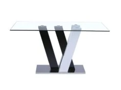 Ensemble Table + 4 Chaises - Coloris : Noir Et Blanc - WINCH -Fren Soldes Boutique table a manger 269321