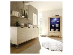 Vitrine 2 Portes 1 Tiroir Chêne Clair - PALERME 8 Vitrine 2 Portes 1 Tiroir Chêne Clair - PALERME -Fren Soldes Boutique vitrine 14341041