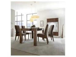 Vitrine 2 Portes Blanc/Chêne Foncé - RIMINI -Fren Soldes Boutique vitrine 14341049