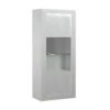 Vitrine 1 Porte Laqué Blanc à LEDs - MARKS