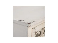 Vitrine 2 Portes 2 Tiroirs Verre/Bois Blanc - BYSHA -Fren Soldes Boutique vitrine 17626065