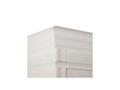 Vitrine 5 Niches Bois/Verre Blanc - CHANTALE -Fren Soldes Boutique vitrine 17626087