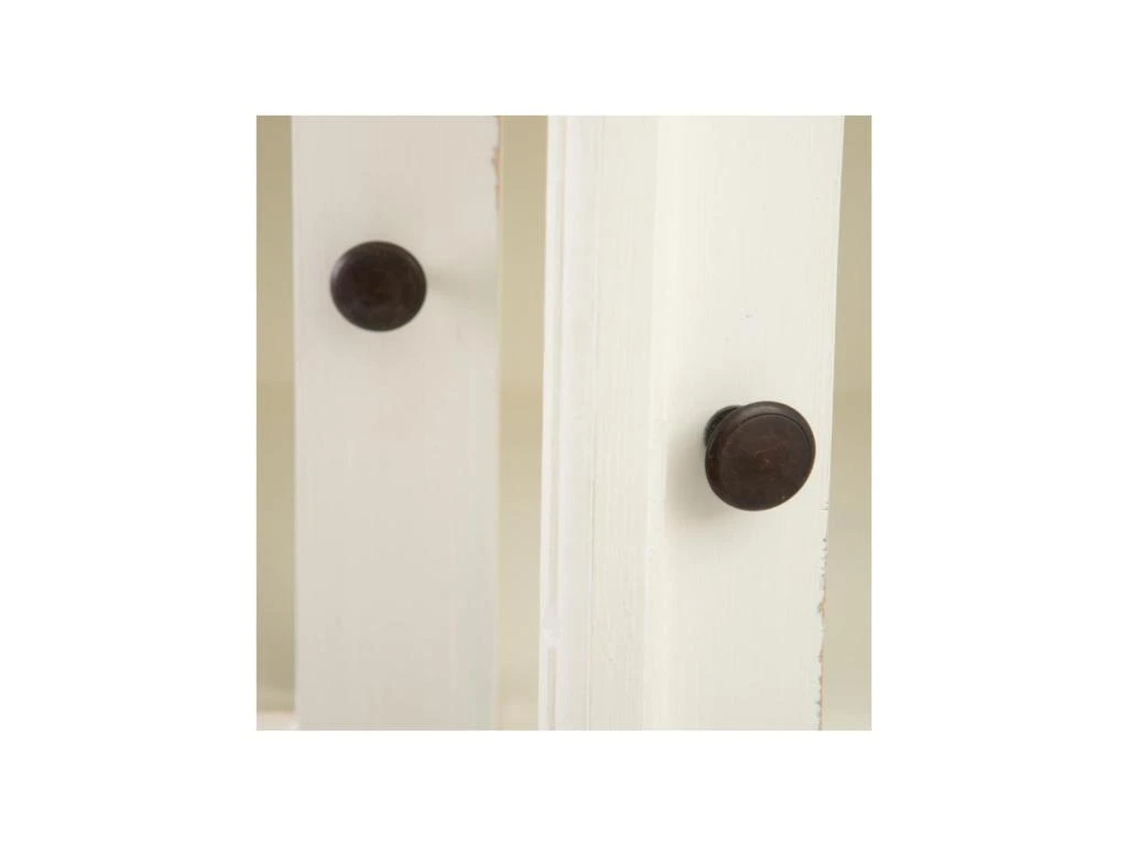 Vitrine 2 Portes Bois Blanc Cassé - UWAZI 4 Vitrine 2 Portes Bois Blanc Cassé - UWAZI – Image 4