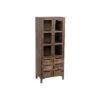 Vitrine 2 Portes 6 Tiroirs Bois/Jute - JUPA