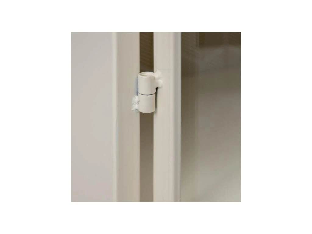 Petite Vitrine 1 Porte Dessins Géométriques Blanc/Métal - HEXA 6 Petite Vitrine 1 Porte Dessins Géométriques Blanc/Métal - HEXA – Image 6