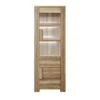 Vitrine 2 Portes Chêne Blond - FRUITA - L 720 X L 47 X H 195 Cm