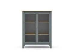 Vitrine 2 Portes Kaki/Bois - VOLCAN -Fren Soldes Boutique vitrine 20939963