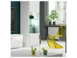 Vitrine 1 Porte Blanc Laqué/ Leds - ESPRIT