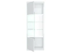 Vitrine 1 Porte Blanc Laqué/ Leds - ESPRIT -Fren Soldes Boutique vitrine 21155261