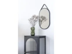 Adelaide - Petit Meuble De Rangement En Verre Et Métal H50cm - Couleur - Noir -Fren Soldes Boutique vitrine 22075097