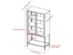 Vitrine En Acier 2 Portes Misha -Fren Soldes Boutique vitrine 22095041