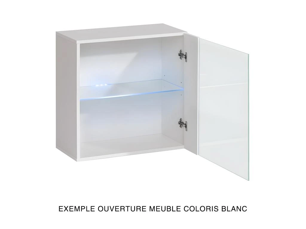Vitrine Noire Carrée Suspendue Avec 1 Porte Vitrée Et éclairage LED Inclus. Collection SWITCH. 4 Vitrine Noire Carrée Suspendue Avec 1 Porte Vitrée Et éclairage LED Inclus. Collection SWITCH. – Image 4