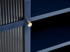 Bronco Armoire Vitrine 2 Portes En Verre, Bleu. -Fren Soldes Boutique vitrine 22151985