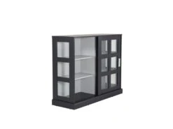 Lock Buffet 2 Portes, 6 Compartiments, Noir. -Fren Soldes Boutique vitrine 22152089