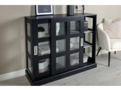 Lock Buffet 2 Portes, 6 Compartiments, Noir. -Fren Soldes Boutique vitrine 22152093
