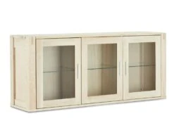 Tolle Vitrine Avec 3 Portes Vitrées, En Chêne Traité Au Savon, à Fixer Au Mur. -Fren Soldes Boutique vitrine 22152247