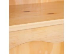 Toswa Vitrine 3 Portes, 2 Portes Vitrées, 3 Tiroirs, 2 Espaces Ouverts, Naturel. -Fren Soldes Boutique vitrine 22743983